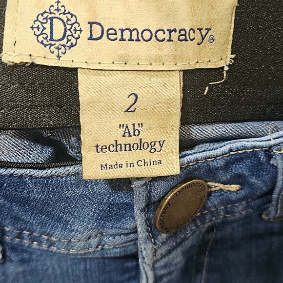 Democracy Ab Technology Skinny Jeans Size 2 Medium Wash - Picture 5 of 6